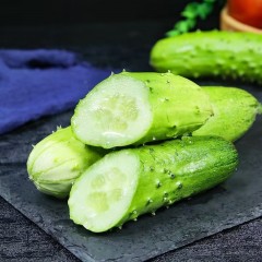 自然农法水果黄瓜 甜甜脆脆 5斤起售 15元/斤，掰断了可以粘上的黄瓜你见吃过吗？